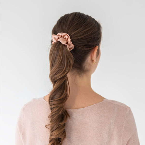 Selyem hajgumi extra fényes, rosegold