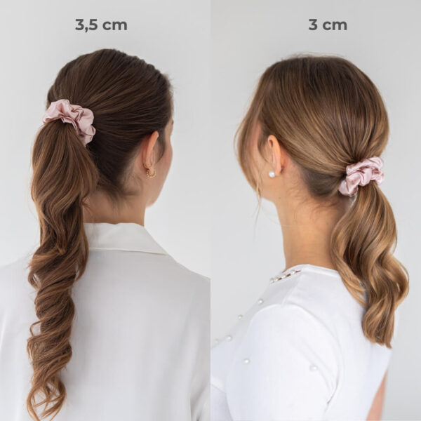 Selyem hajgumi méretek, 3,5 és 3 cm