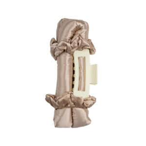 Hőmentes selyem hajgöndörítő bézs