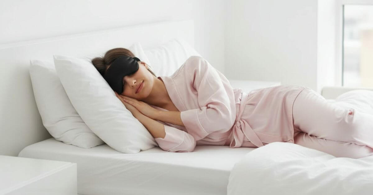 Fekete selyem szemmaszk